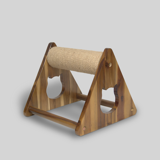 Large Natural Round Jute Scratch & Massage With Spin