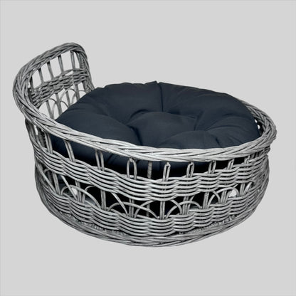 Grey Spiral Round Resin Bed