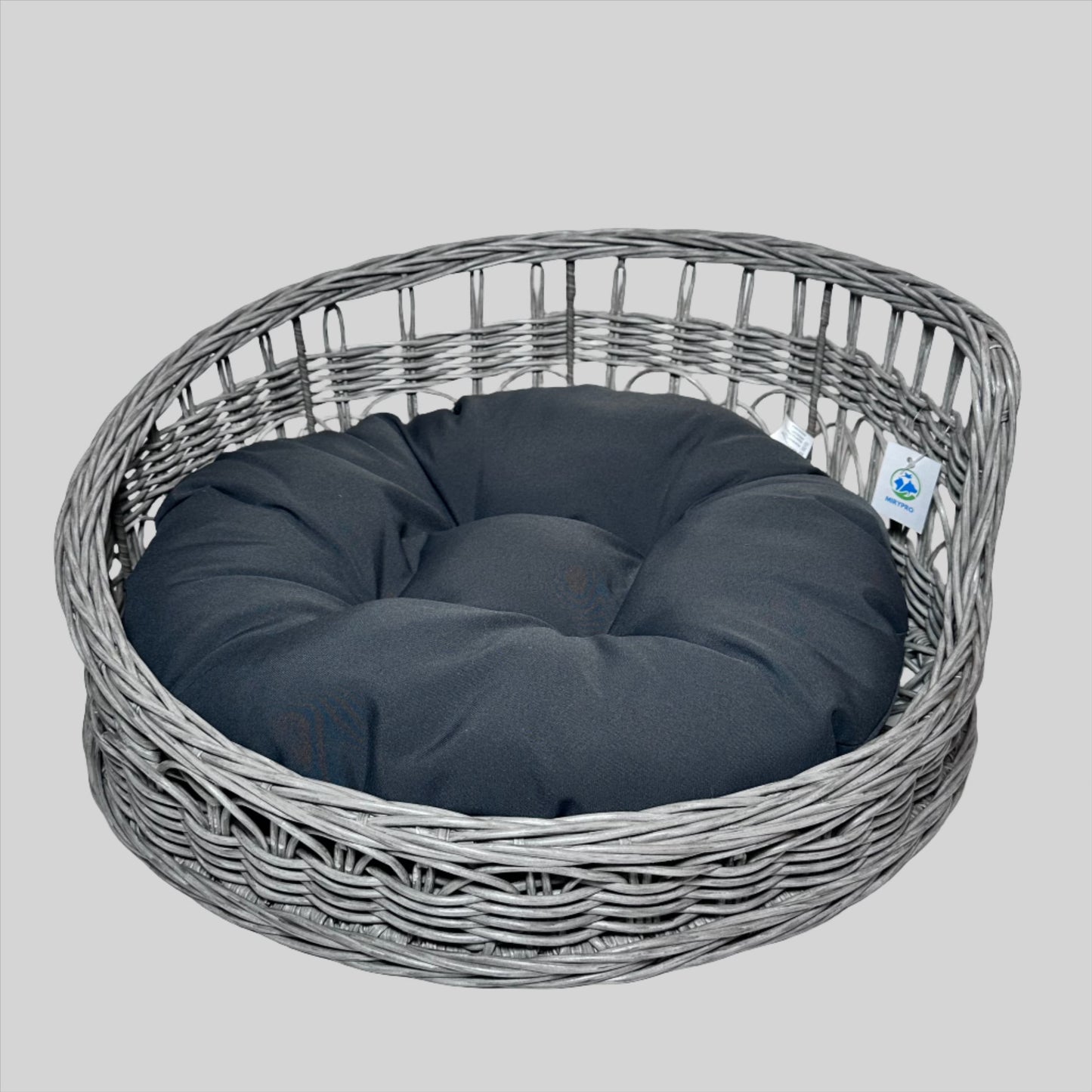 Grey Spiral Round Resin Bed