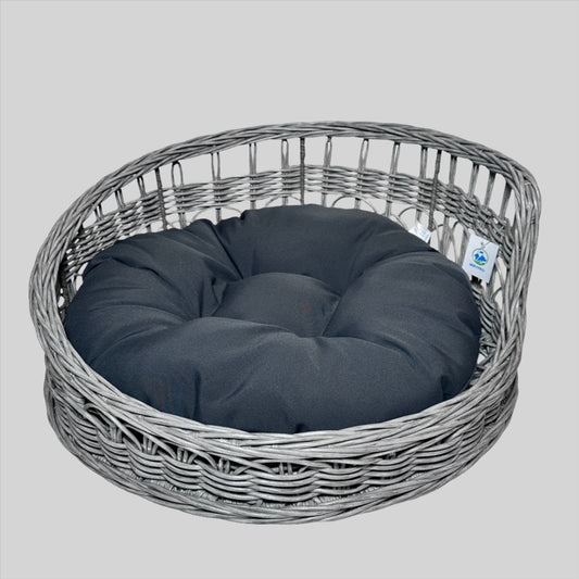 Grey Spiral Round Resin Bed