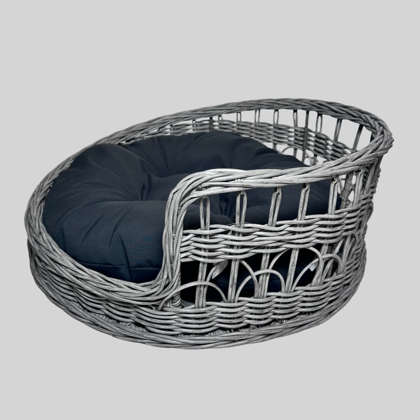 Grey Spiral Round Resin Bed