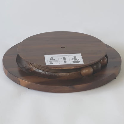 Large Natural Round Jute Scratcher With Balls