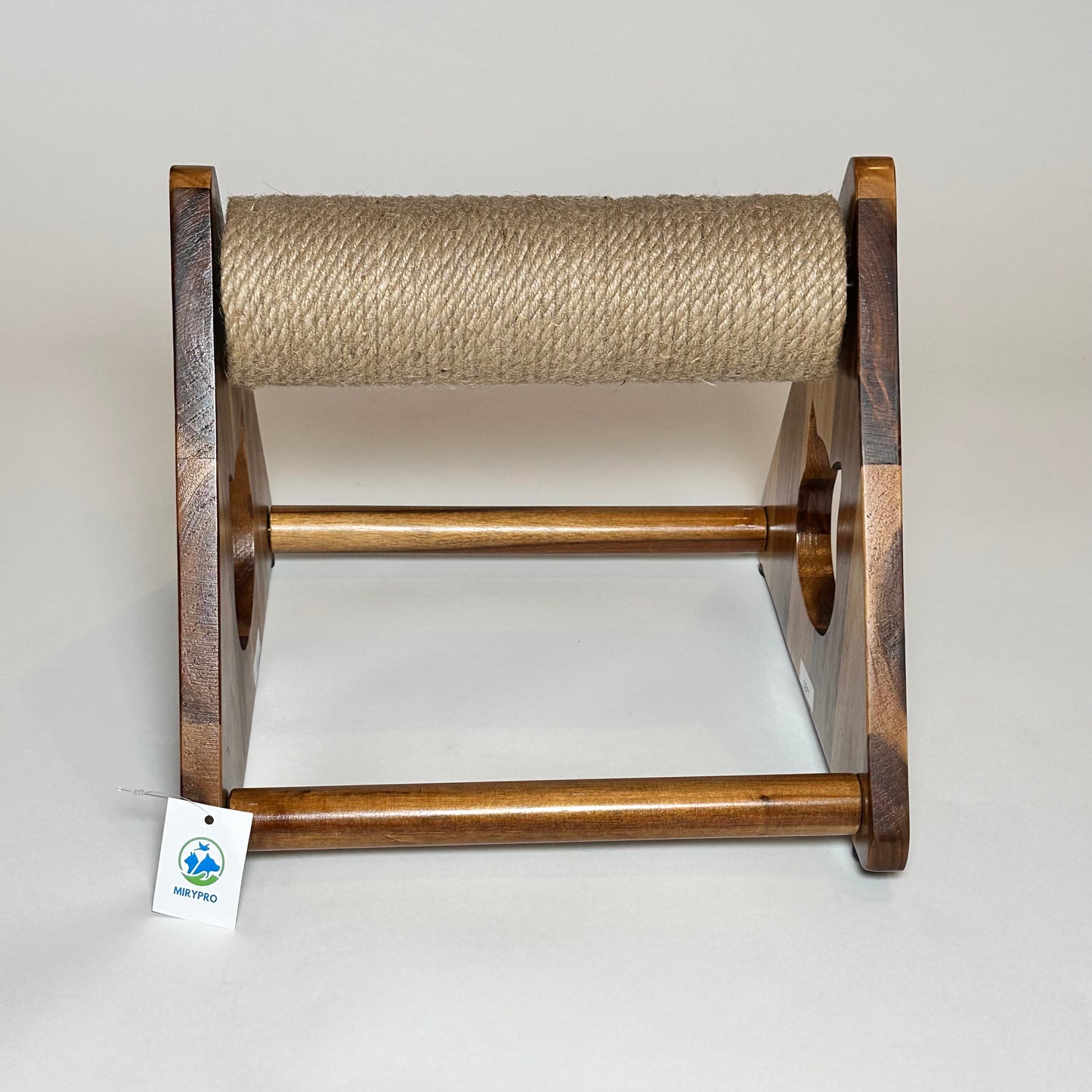 Large Natural Round Jute Scratch & Massage With Spin