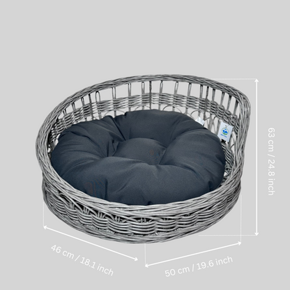Grey Spiral Round Resin Bed