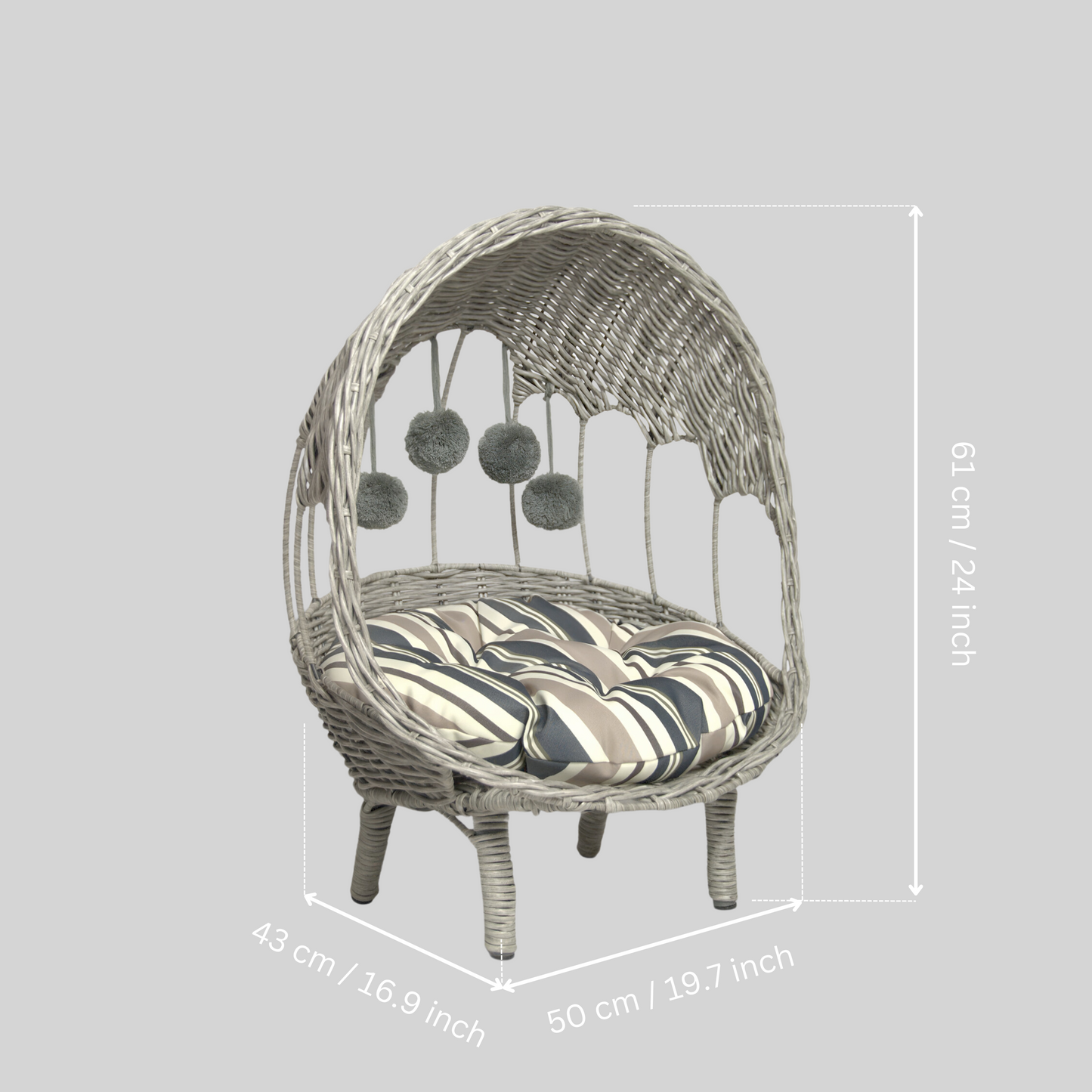 Grey Wicker Chair
