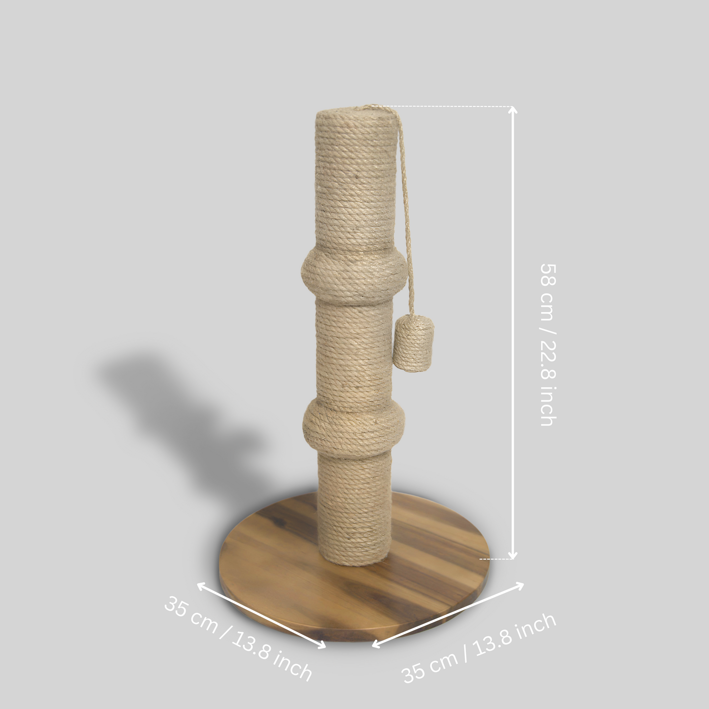 Natural Round Jute Scratcher Two Steps