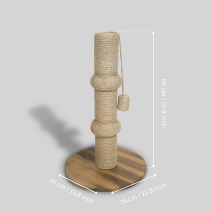 Natural Round Jute Scratcher Two Steps